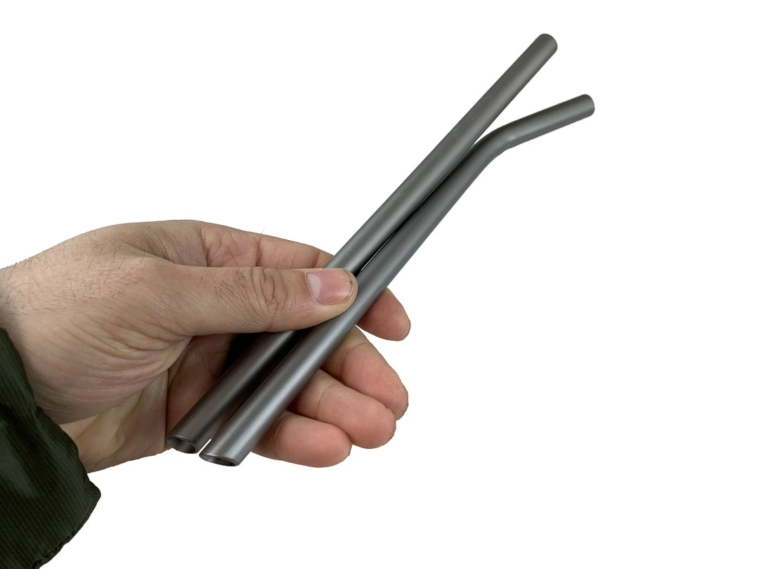 Angled Tip Massive Poseidon Ti-Straw - Ultra Lightweight Titanium Countycomm