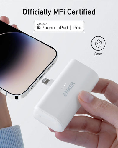 Nano Power Bank (12W, Built-In Lightning Connector)