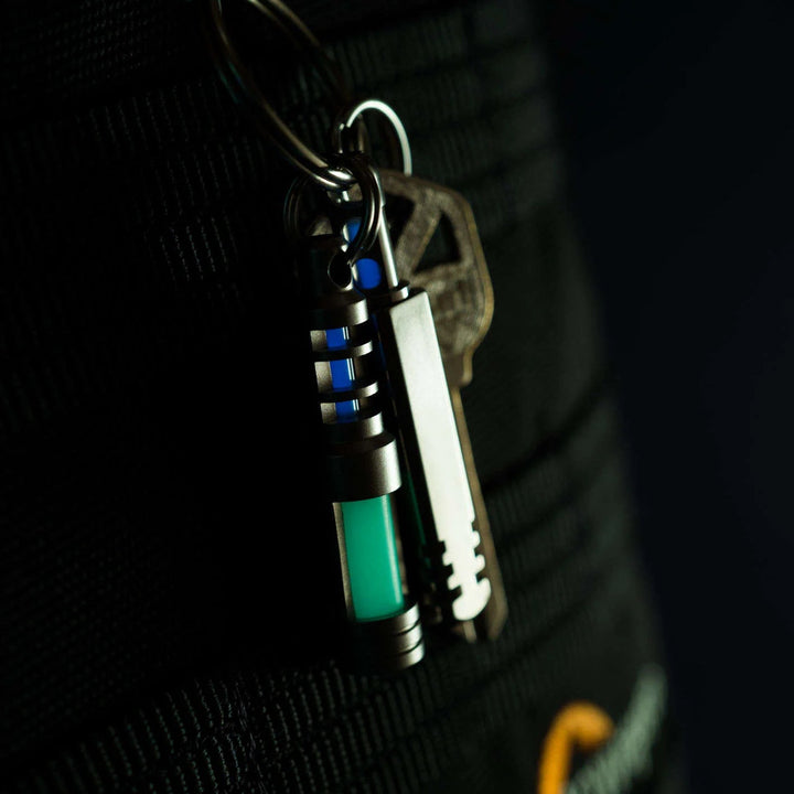 TEC-SCR 雙發光體 氚燈 / 不鏽鋼匙扣