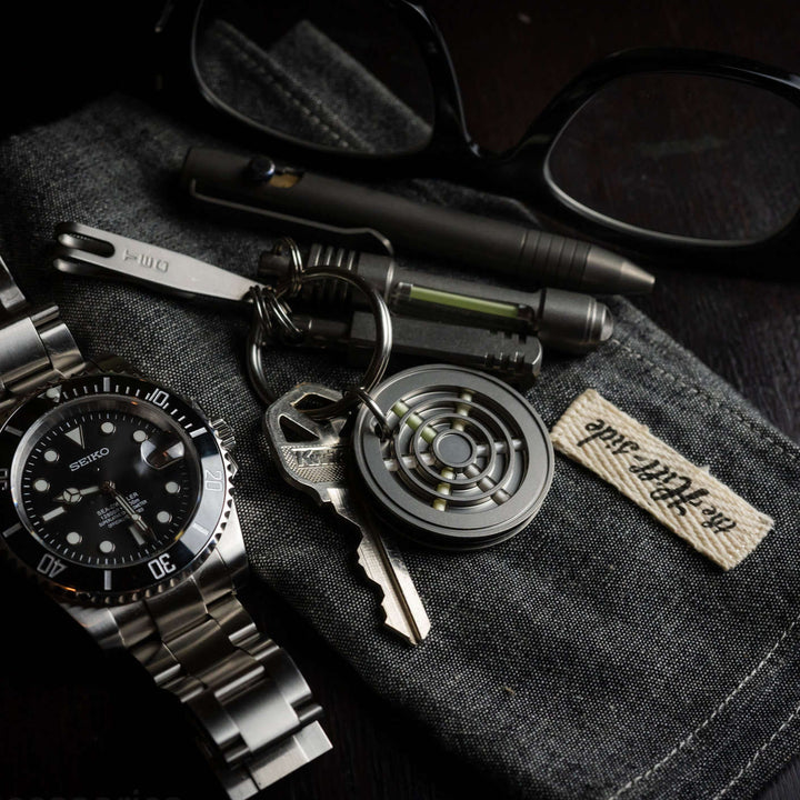 TEC-T311-6X 六氚燈發光 / 鈦金屬匙扣