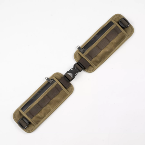 Padded Adjustable Backpack Waist Belt with Card Pockets Wotancraft