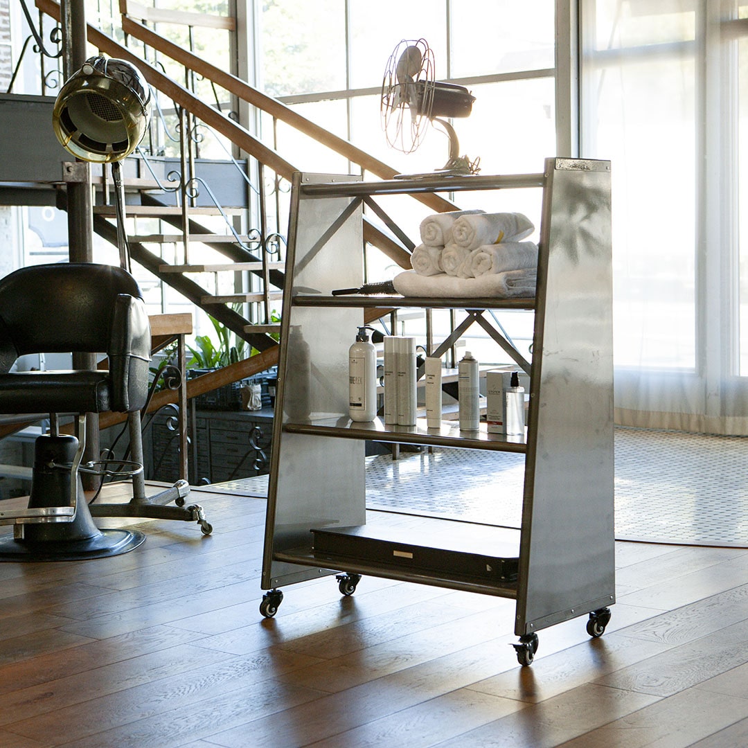 4 TIER TAPERED METAL SHELF RAW DULTON