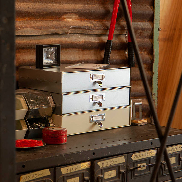 STACKABLE DRAWER HORIZONTAL GALVANIZED DULTON