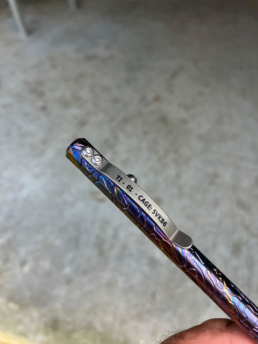 Timascus Bolt Action Pen - MaxMadCo Design - Spiral - Plasma Finish Countycomm