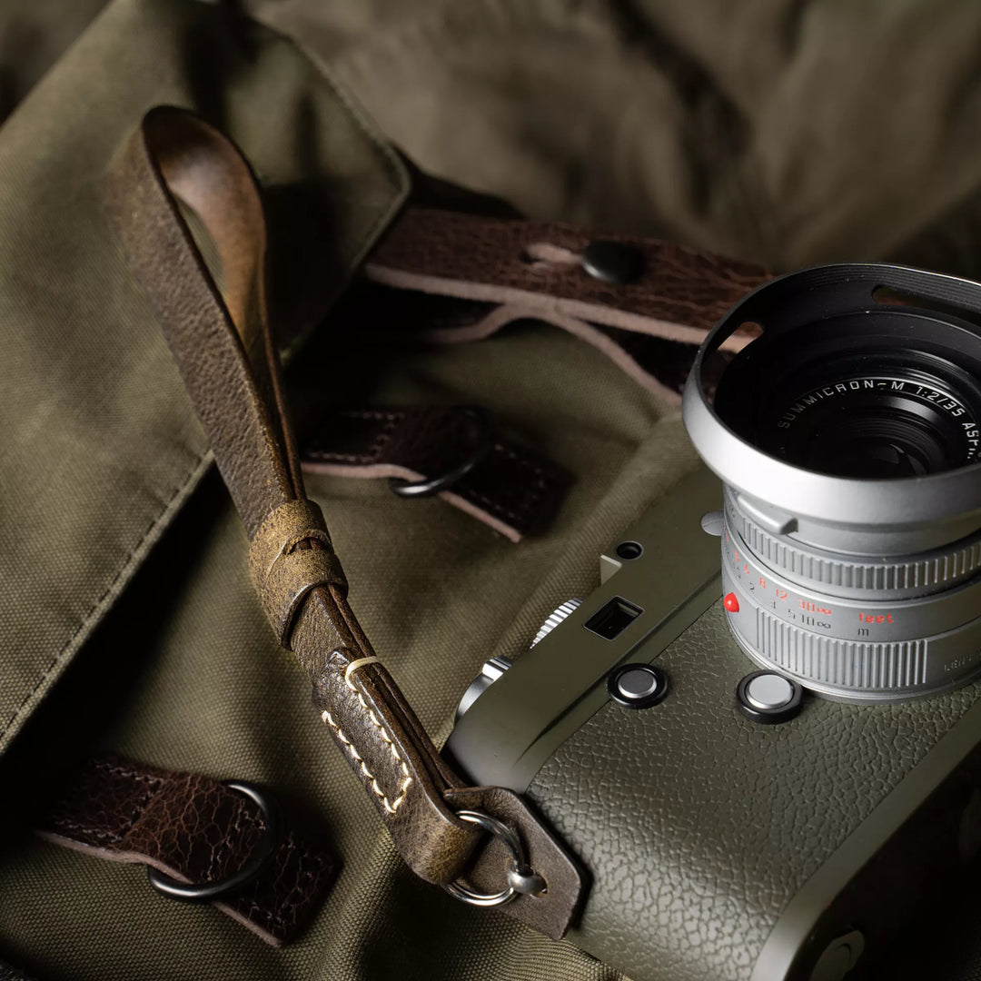 Full Leather Camera Wrist Strap Wotancraft