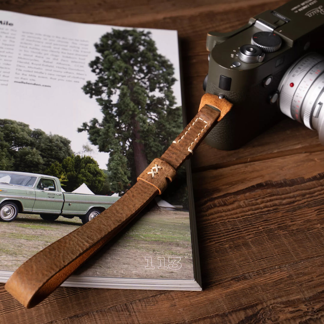 Full Leather Camera Wrist Strap Wotancraft