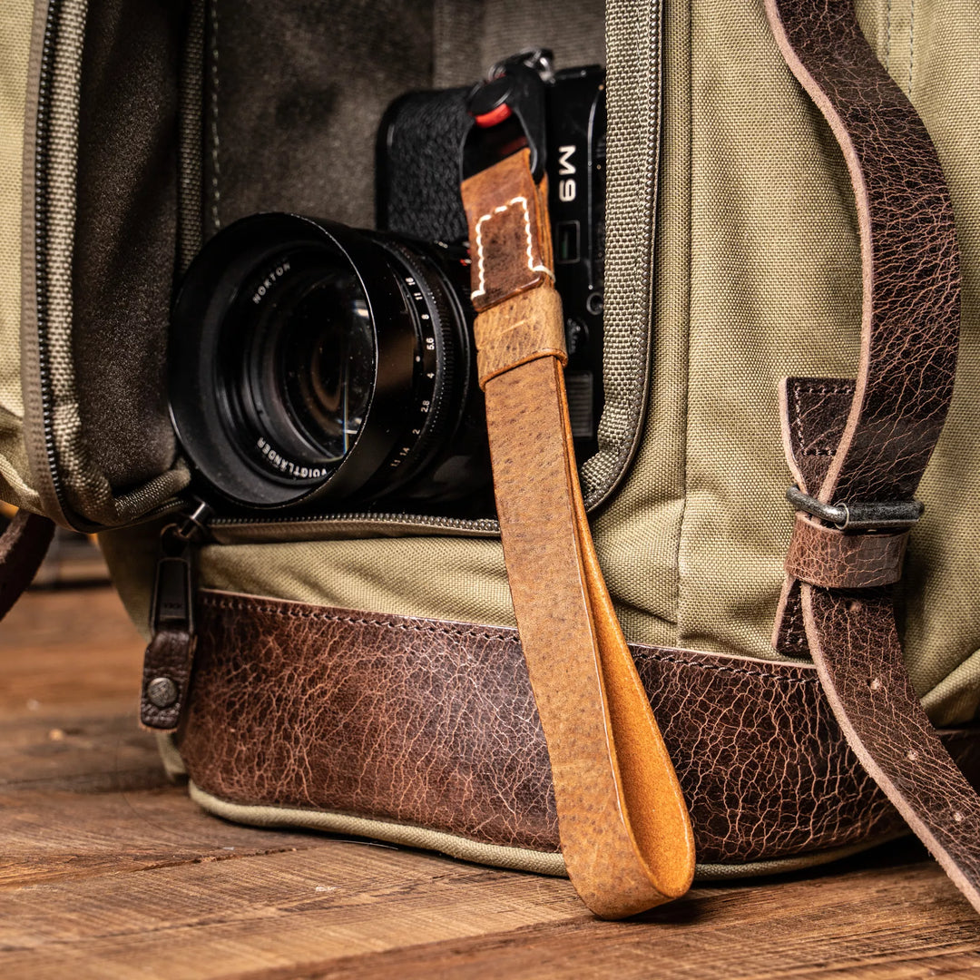 Full Leather Camera Wrist Strap Wotancraft