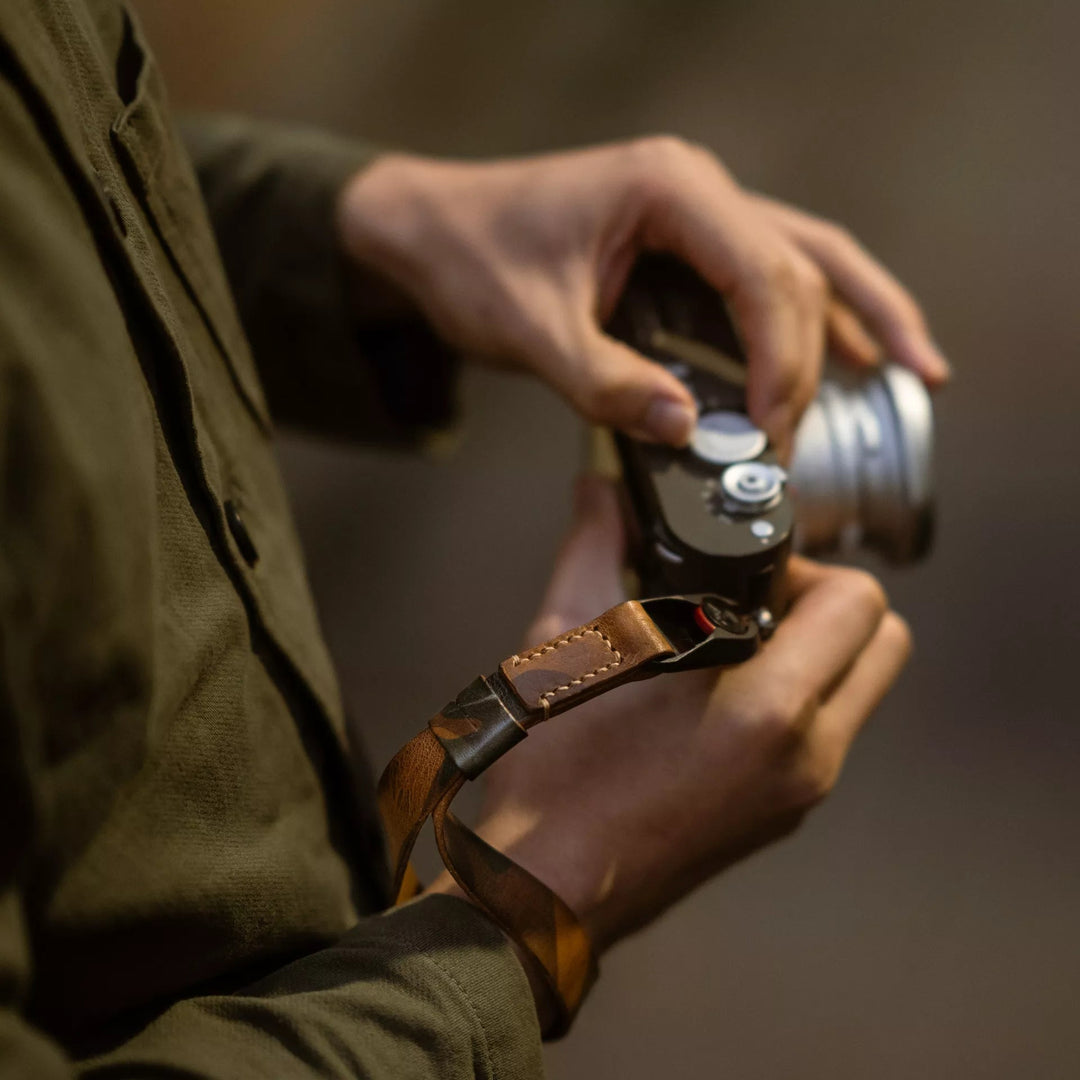 Full Leather Camera Wrist Strap Wotancraft