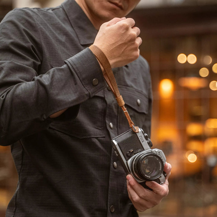 Full Leather Camera Wrist Strap Wotancraft