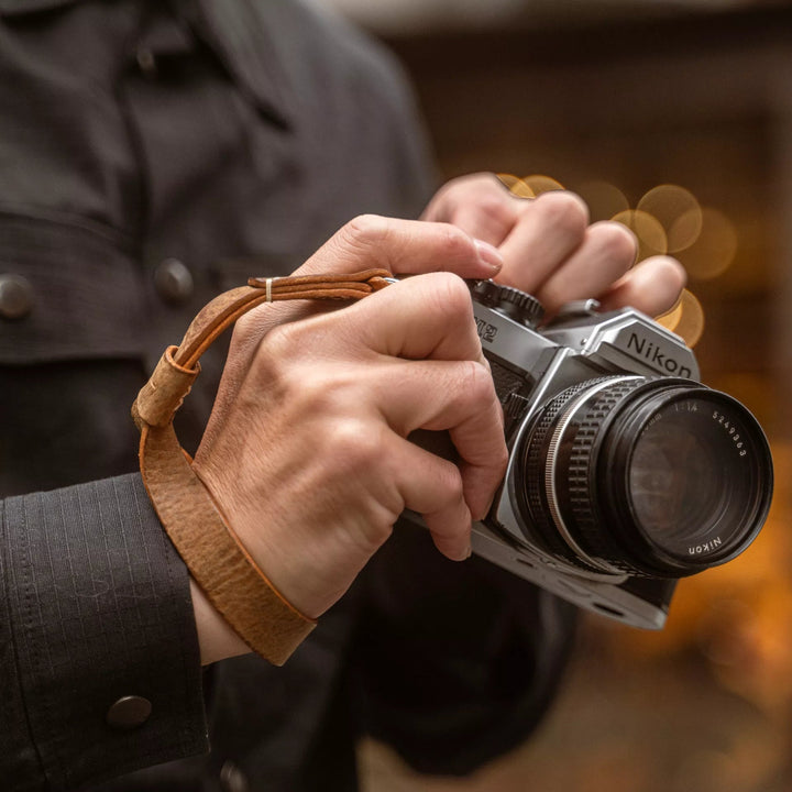 Full Leather Camera Wrist Strap Wotancraft