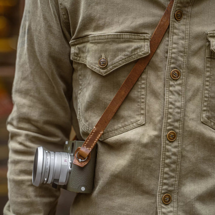Full Leather Camera Neck Strap Wotancraft