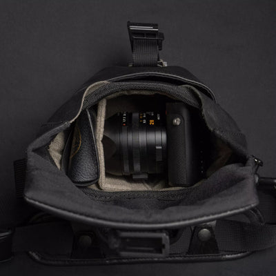 Wotancraft - Leather Pilot Travel Camera Bag | 2L Upgraded