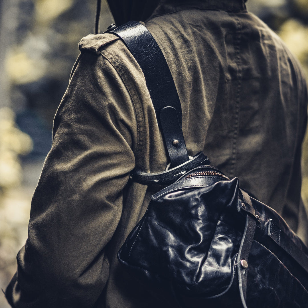 Night Rider Leather Sling Bag | 9.5L Wotancraft