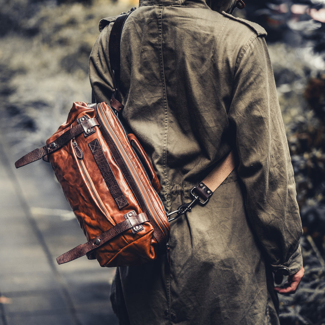 Night Rider Leather Sling Bag | 9.5L Wotancraft