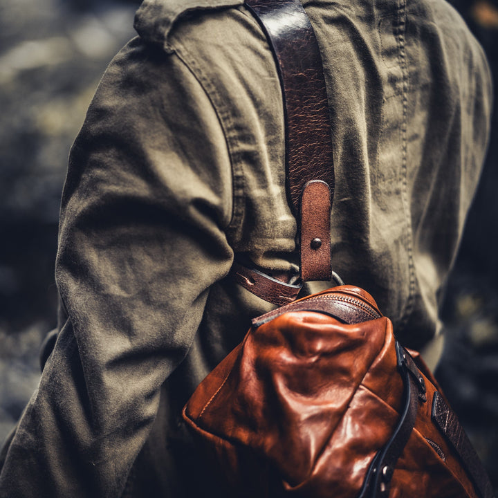 Night Rider Leather Sling Bag | 9.5L Wotancraft