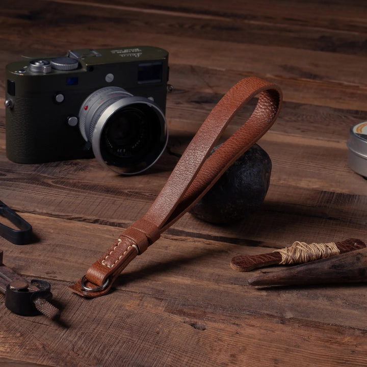 Premium Handcrafted Double-Sided Leather Wrist Strap 006 Wotancraft