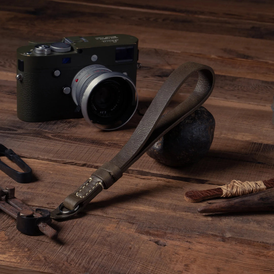 Premium Handcrafted Double-Sided Leather Wrist Strap 001 Wotancraft