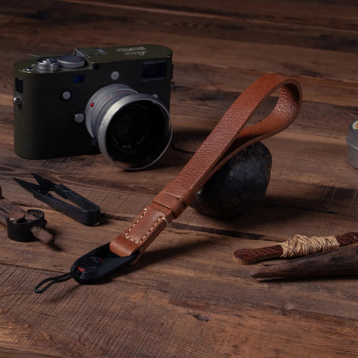 Premium Handcrafted Double-Sided Leather Wrist Strap 006 Wotancraft