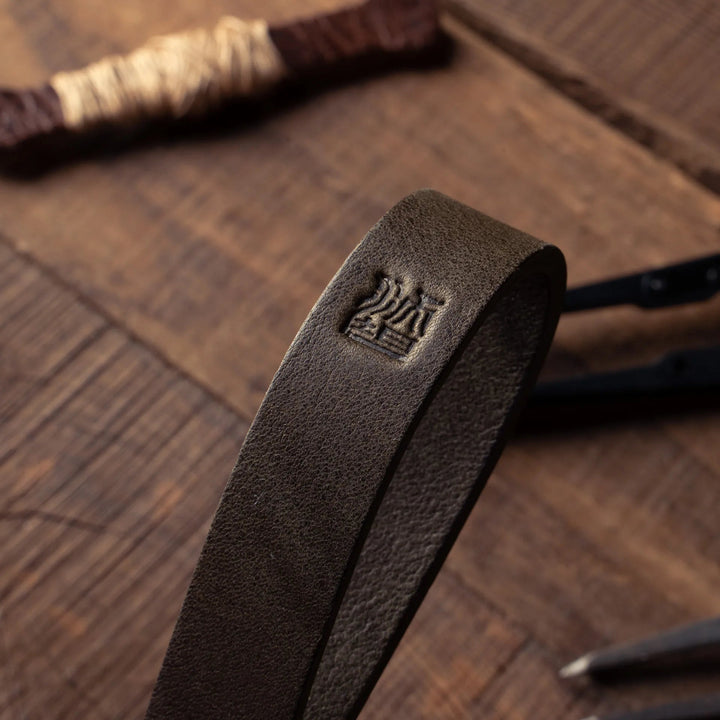 Premium Handcrafted Double-Sided Leather Wrist Strap 001 Wotancraft