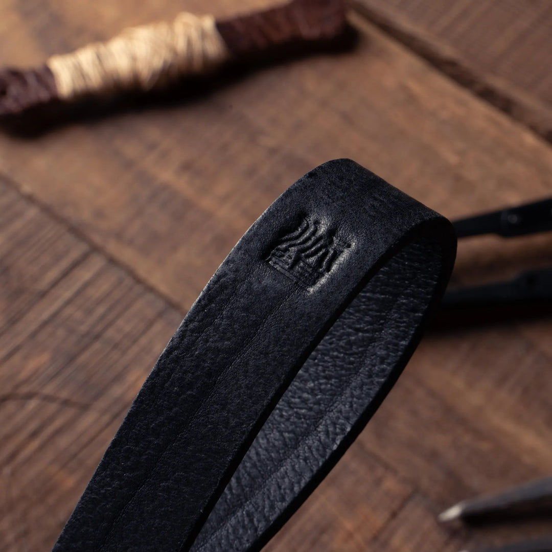 Premium Handcrafted Double-Sided Leather Wrist Strap 000 Wotancraft
