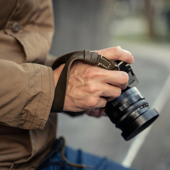 Premium Handcrafted Double-Sided Leather Wrist Strap 001 Wotancraft