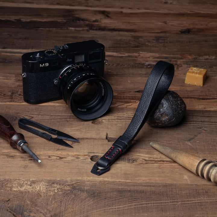 Premium Handcrafted Double-Sided Leather Wrist Strap 002 Wotancraft