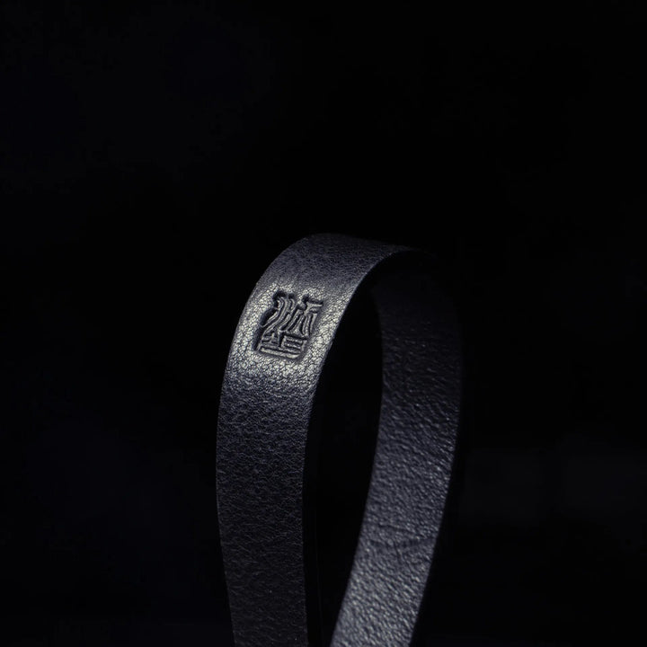 Premium Handcrafted Double-Sided Leather Wrist Strap 002 Wotancraft