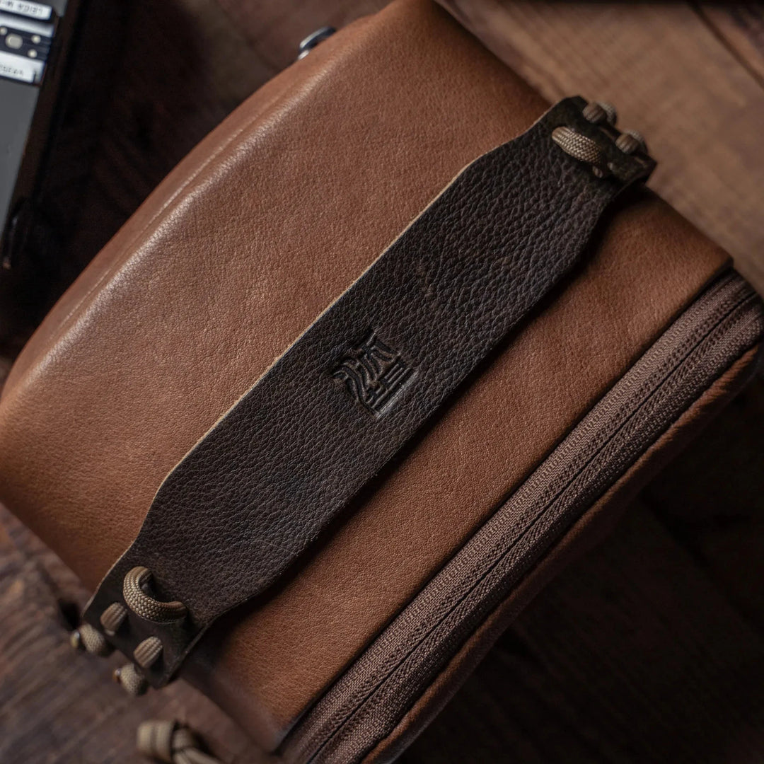 Full Leather Portable Camera Pouch L FEVERGUY