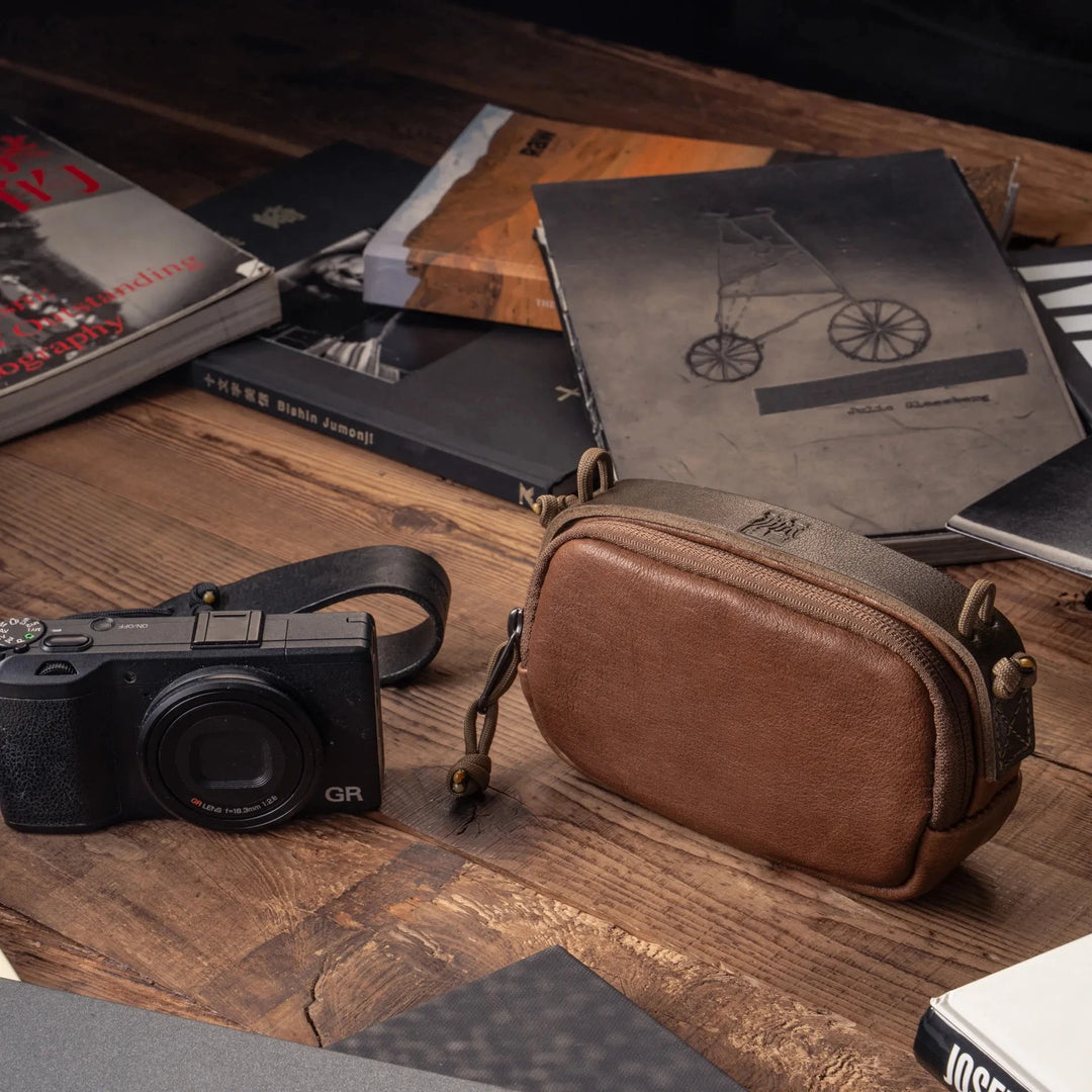 Full Leather Portable Camera Pouch S Wotancraft