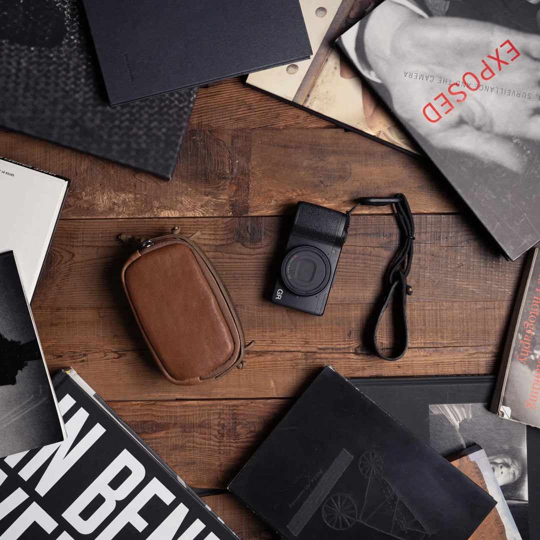 Full Leather Portable Camera Pouch S Wotancraft