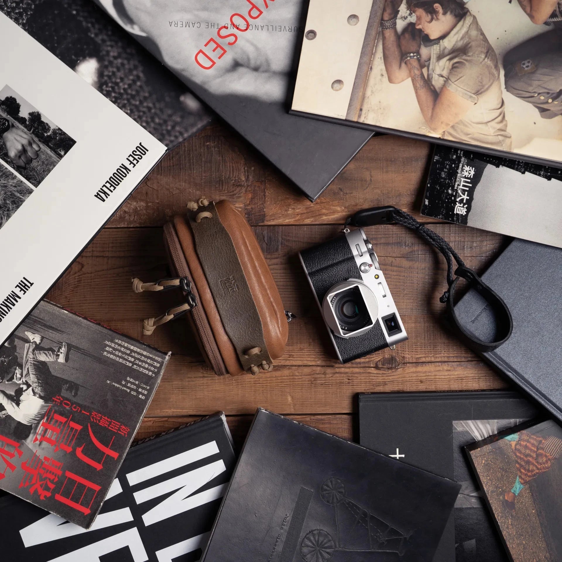 Full Leather Portable Camera Pouch M Wotancraft