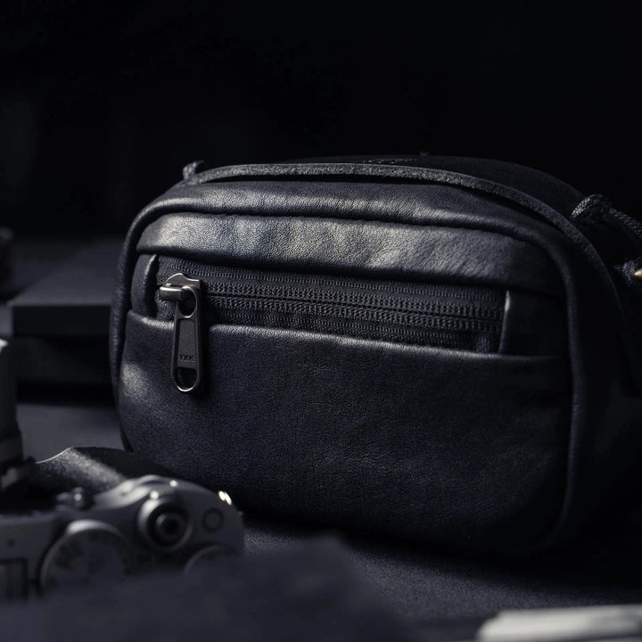 Full Leather Portable Camera Pouch M Wotancraft