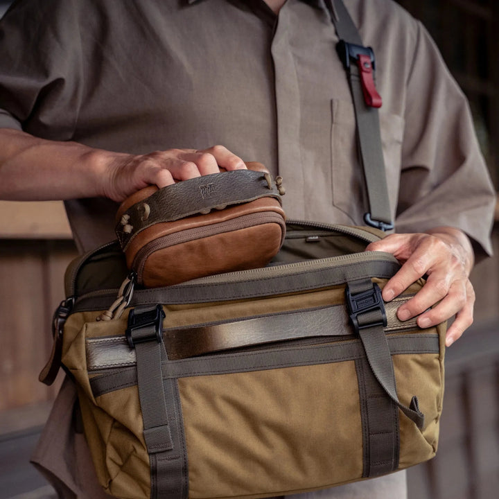 Full Leather Portable Camera Pouch ML Wotancraft