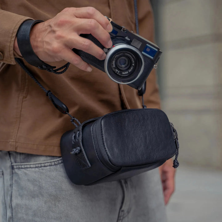 Full Leather Portable Camera Pouch L FEVERGUY
