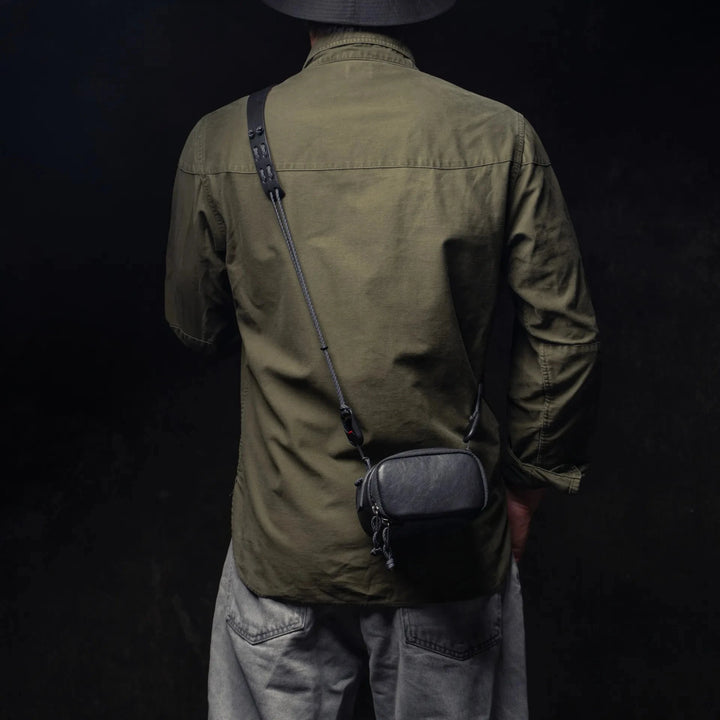 Full Leather Portable Camera Pouch ML Wotancraft