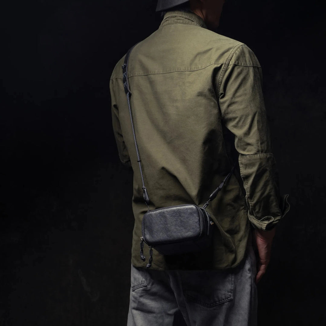 Full Leather Portable Camera Pouch L FEVERGUY