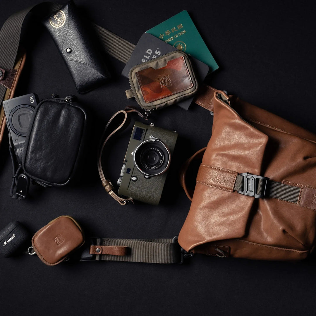 Leather Pilot Travel Camera Bag | 3.5L Upgraded Wotancraft