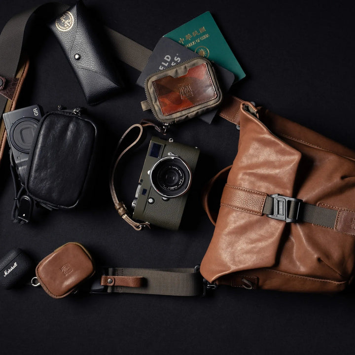 Leather Pilot Travel Camera Bag | 3.5L Upgraded Wotancraft