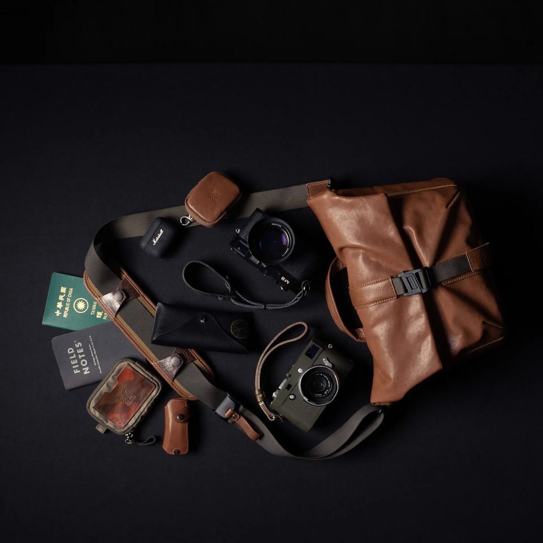 Pilot Leather Travel Camera Bag 7L | Upgraded Wotancraft