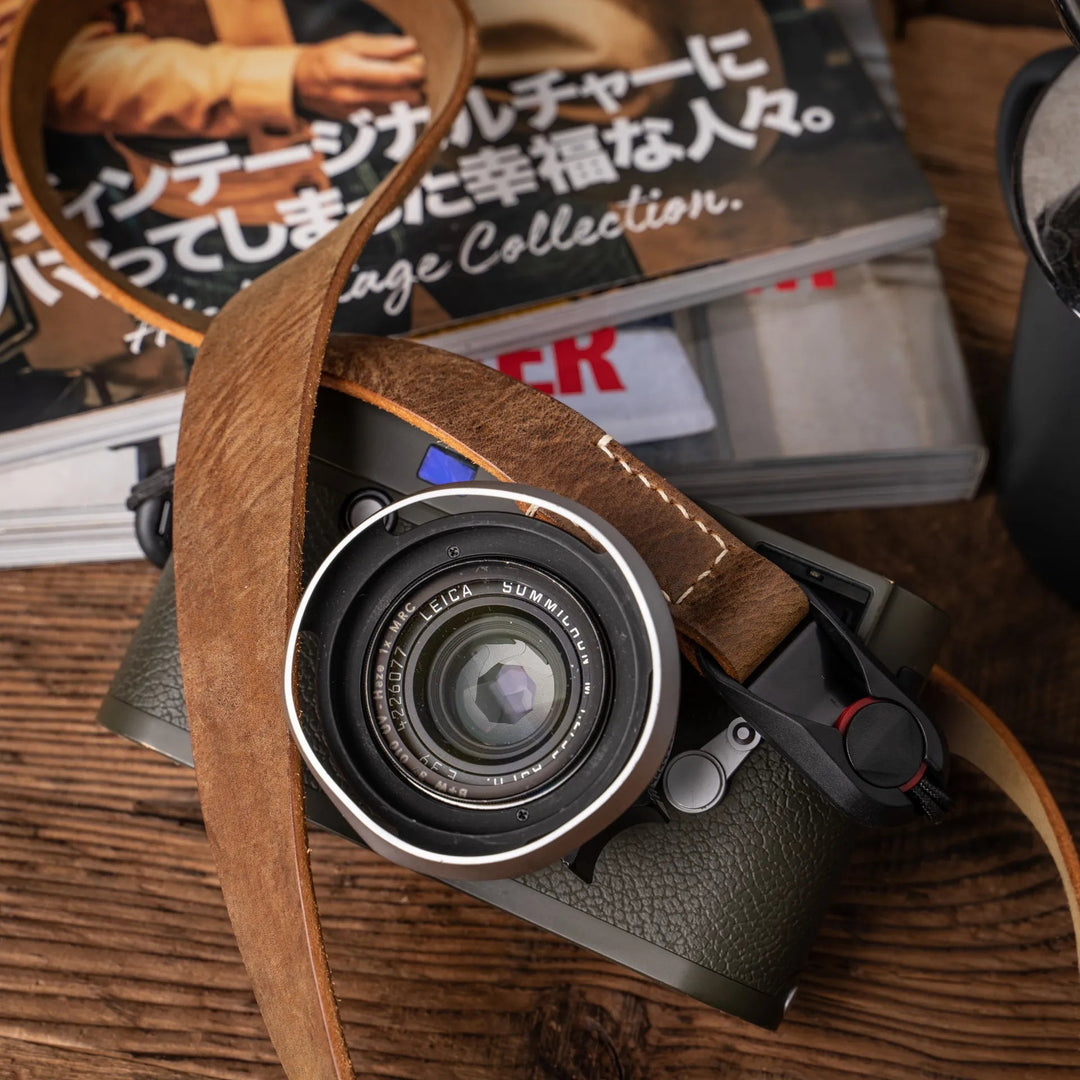 Full Leather Camera Neck Strap Wotancraft