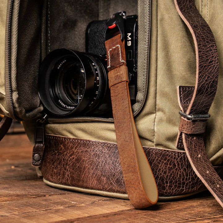 Full Leather Camera Wrist Strap Wotancraft