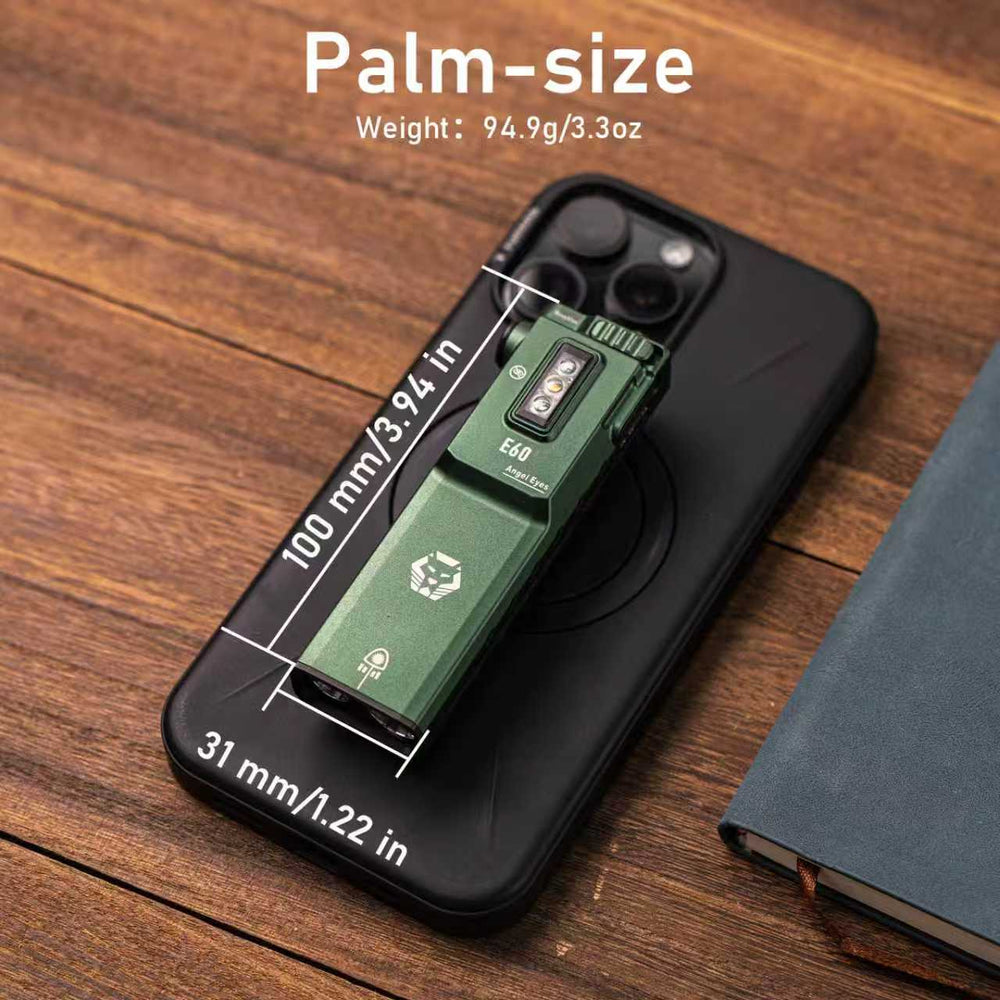 Angel Eyes E60 Flat Palm-sized EDC Flashlight RovyVon