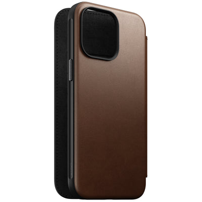 iPhone 15 系列的現代皮革摺疊保護殼 | Nomad Leather