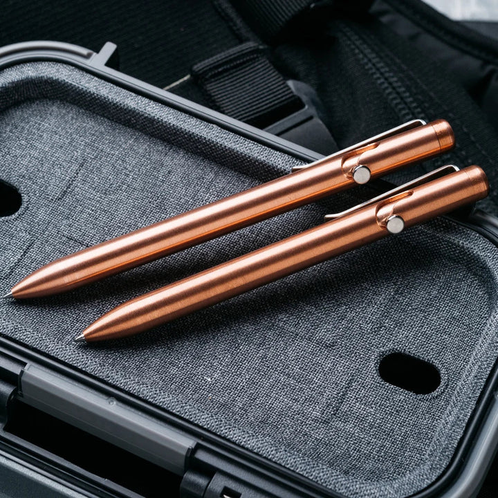 Copper Bolt Action Pen Tactile Turn