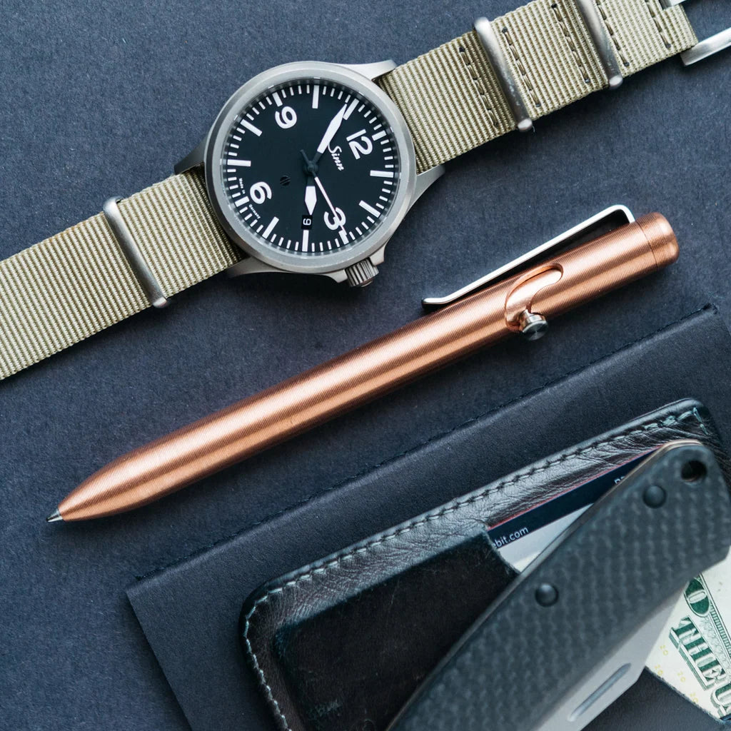 Copper Bolt Action Pen Tactile Turn