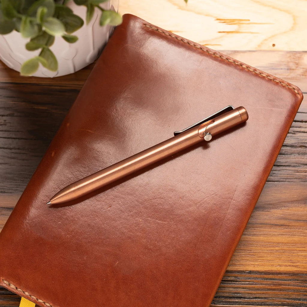 Copper Bolt Action Pen Tactile Turn