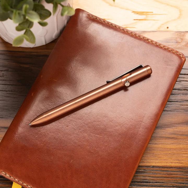 Copper Bolt Action Pen Tactile Turn