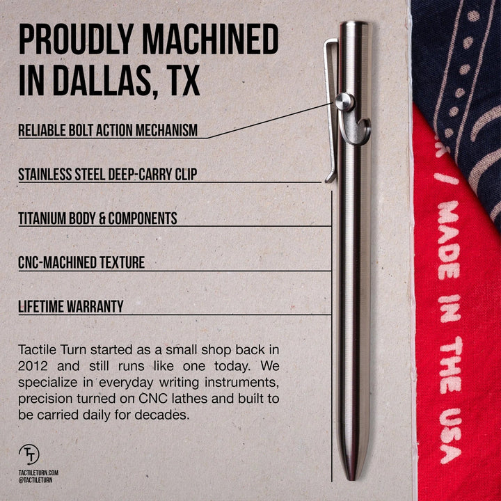 Bolt Action Pen Tactile Turn