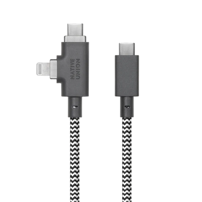 Belt Cable Duo Pro 二合一快充充電線 240W (USB-C to USB-C & Lightning)