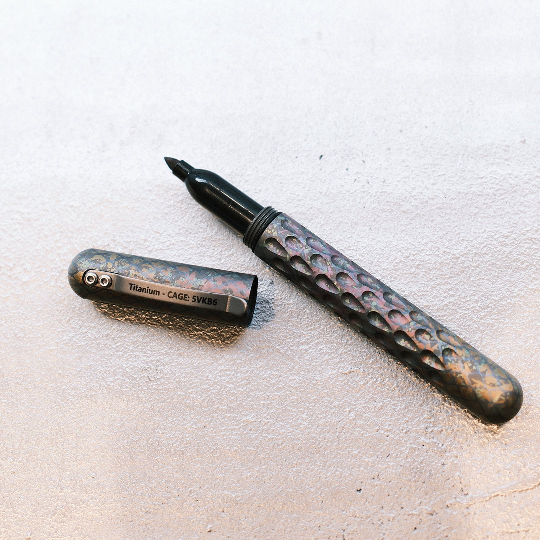 Signator Titanium Permanent Marker / Vault by Maratac® - Chaotic Aurora Pattern Countycomm